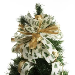Snowy Tree Topper Deluxe Tree Topper Bow with Streamers Best