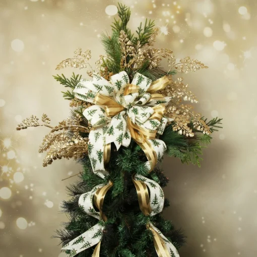 Snowy Tree Topper Deluxe Tree Topper Bow with Streamers Best