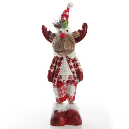 Standing Boy Reindeer Bobble Body Christmas Ornament Outlet