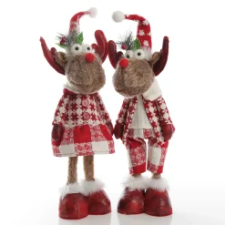 Standing Boy Reindeer Bobble Body Christmas Ornament Outlet