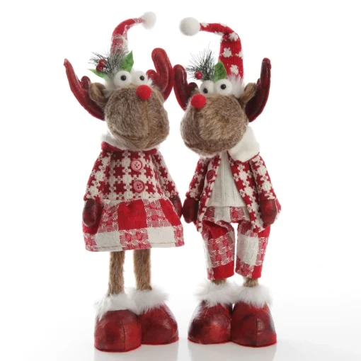 Standing Boy Reindeer Bobble Body Christmas Ornament Outlet