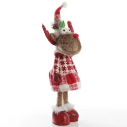 Standing Girl Reindeer Bobble Body Christmas Ornament Flash Sale