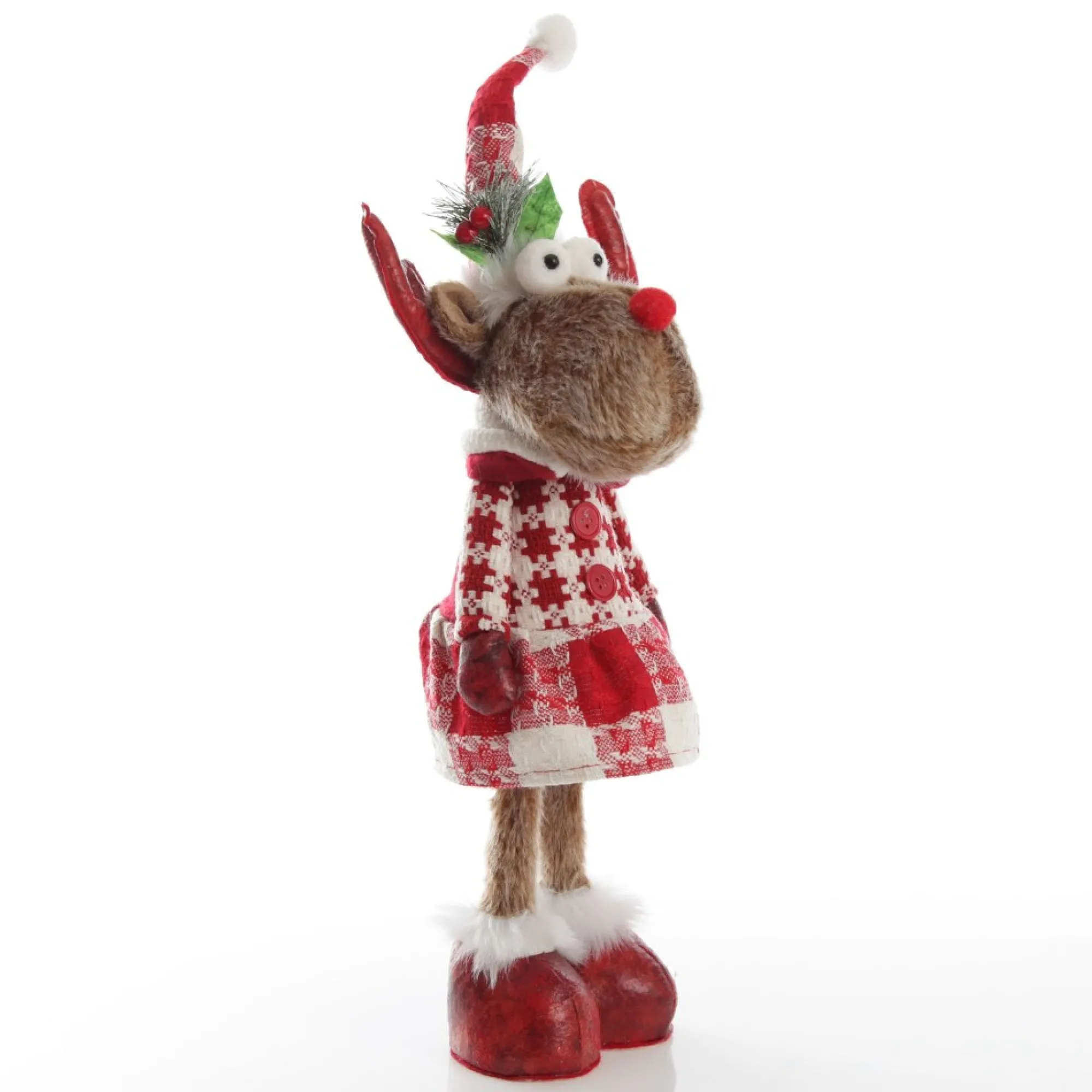 Standing Girl Reindeer Bobble Body Christmas Ornament Flash Sale