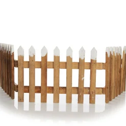 Tall Snow Capped Natural Wooden Picket Fence Best