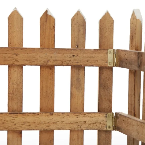 Tall Snow Capped Natural Wooden Picket Fence Best