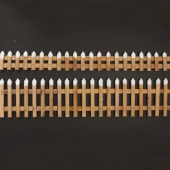 Tall Snow Capped Natural Wooden Picket Fence Best