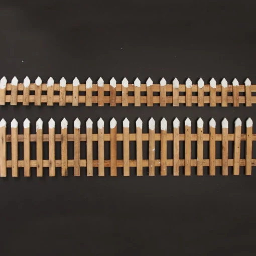 Tall Snow Capped Natural Wooden Picket Fence Best