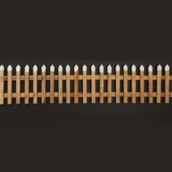 Tall Snow Capped Natural Wooden Picket Fence Best
