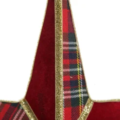 Tartan and Gold Trim 3D Star Christmas Tree Topper Best