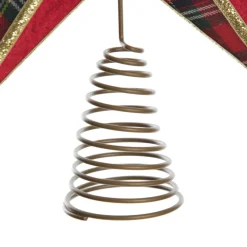 Tartan and Gold Trim 3D Star Christmas Tree Topper Best