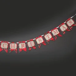 Tartan Merry Christmas Bunting Cheap