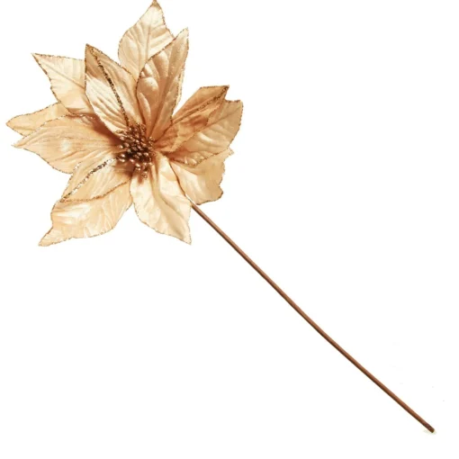 Taupe Flower Stem Glitter Ball Centre Hot