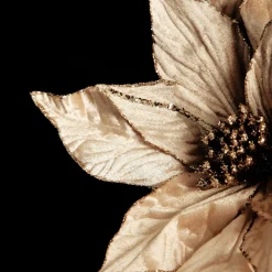 Taupe Flower Stem Glitter Ball Centre Hot