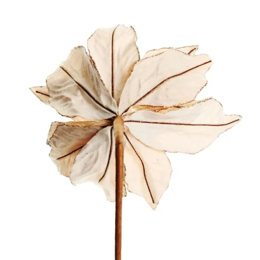 Taupe Flower Stem Glitter Ball Centre Hot