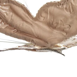 Taupe Sequin and Jewel Butterfly Clip Discount
