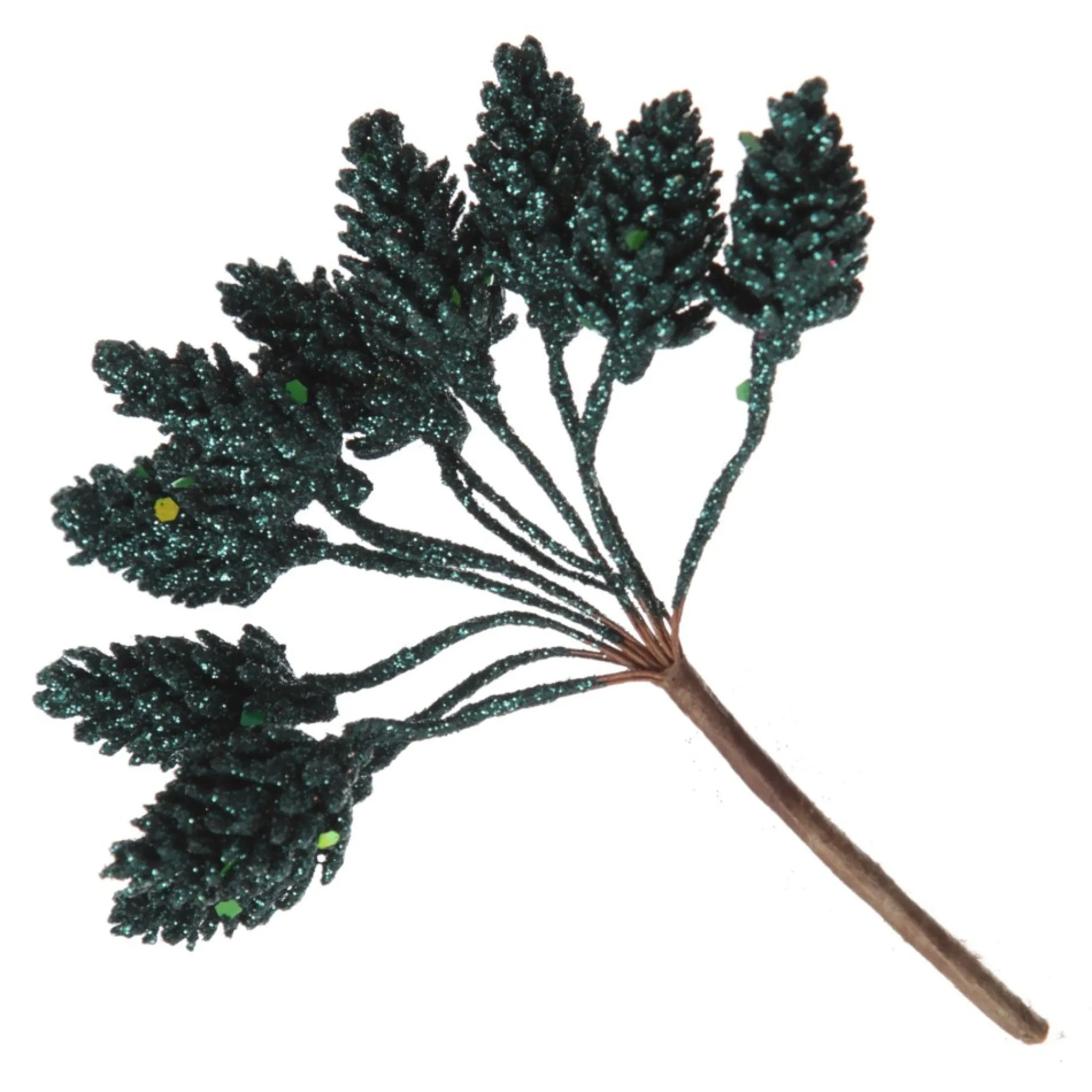 Teal Glitter Pinecone Clusters - Set of 2 Hot