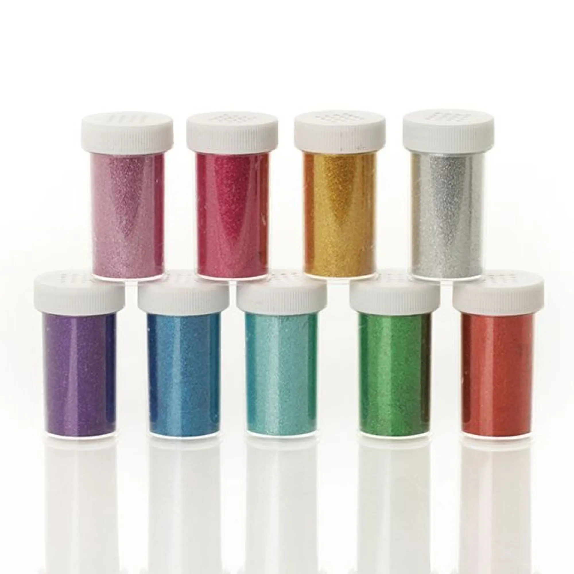 * The Christmas Cart Extra Fine Glitter Vial Pack Of 9 - Assorted Colours Online