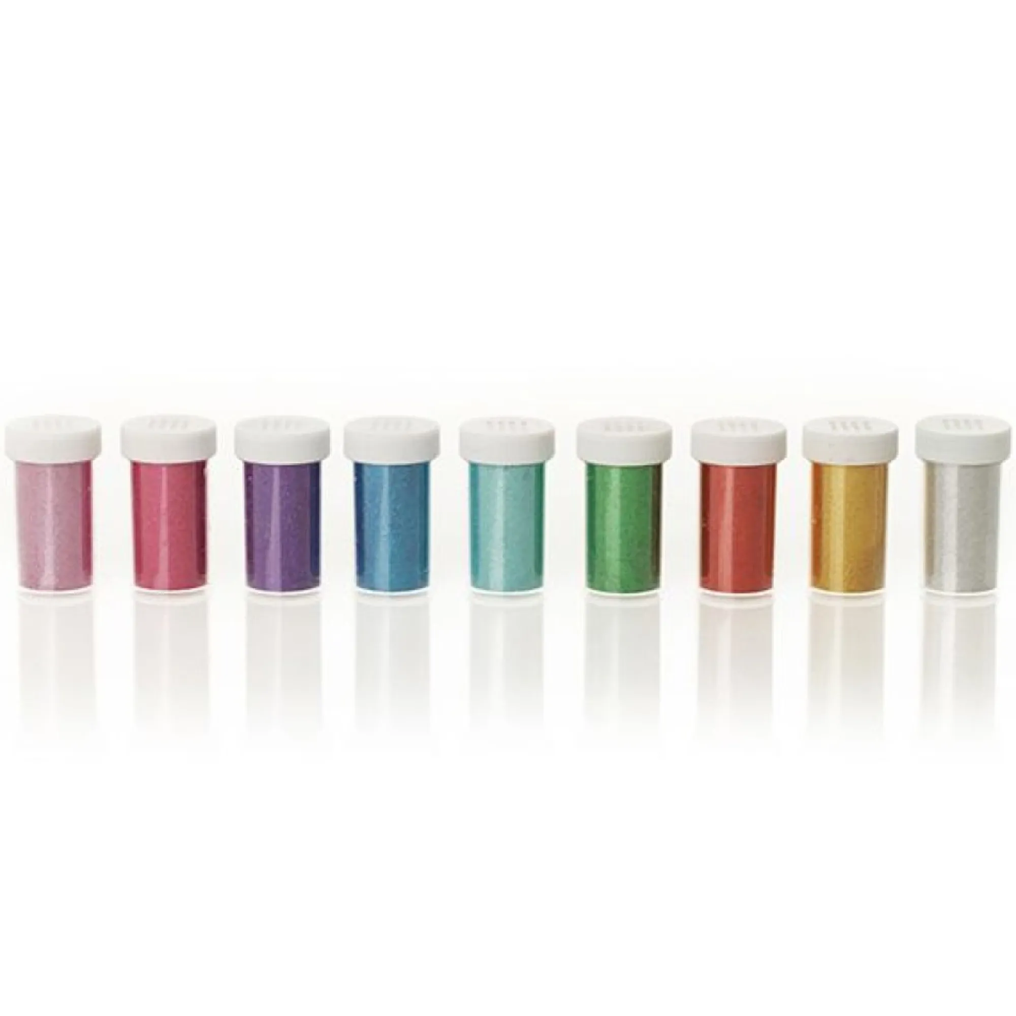 * The Christmas Cart Extra Fine Glitter Vial Pack Of 9 - Assorted Colours Online