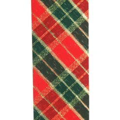 Three Assorted Burgundy Tartan and Braid Christmas Ribbons Hot