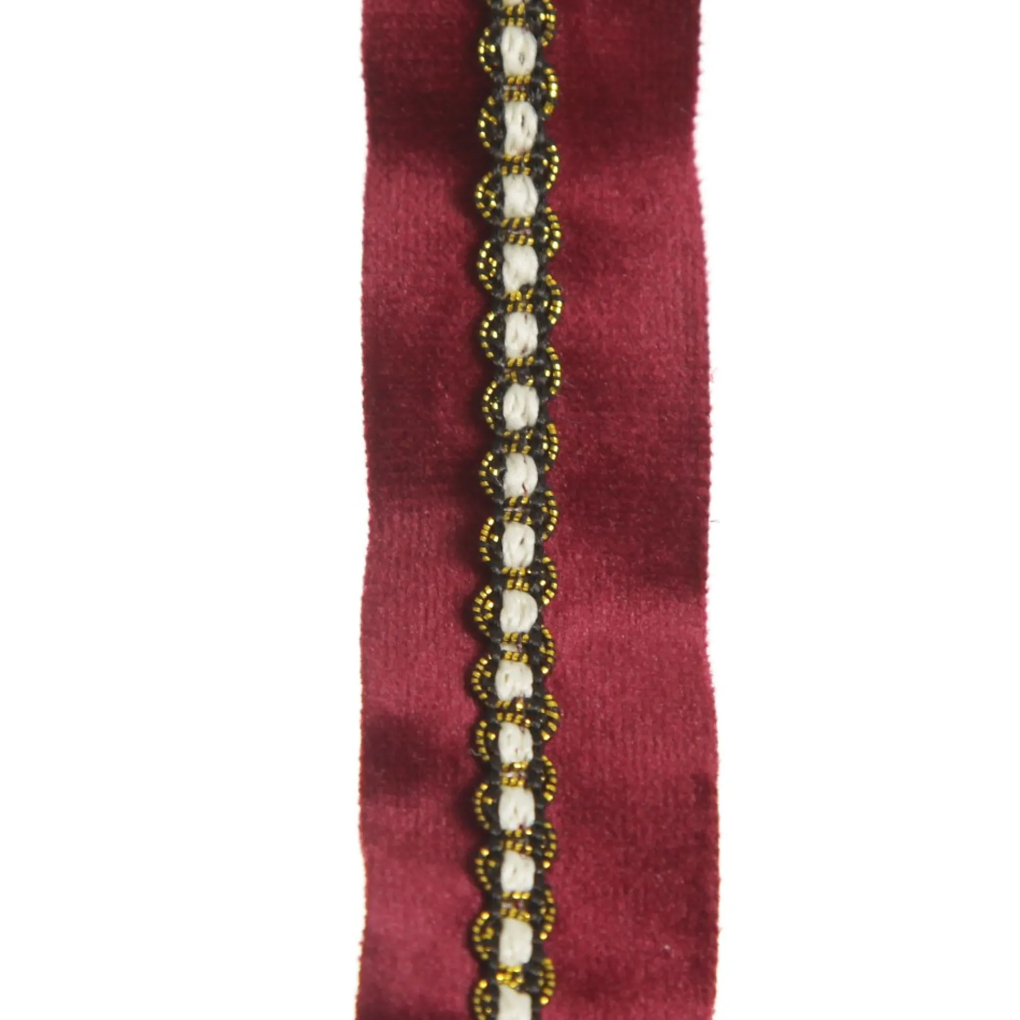 Three Assorted Burgundy Tartan and Braid Christmas Ribbons Hot