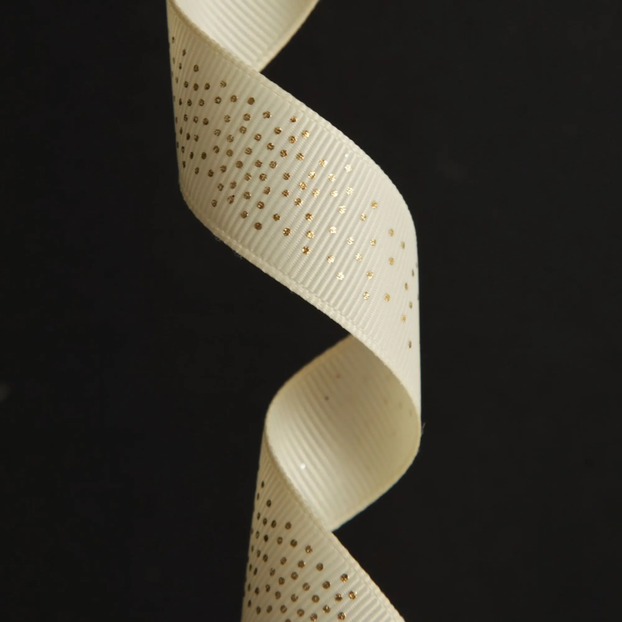 Three Assorted Ivory and Champagne Mesh and Glitter Dots Christmas Ribbons Sale