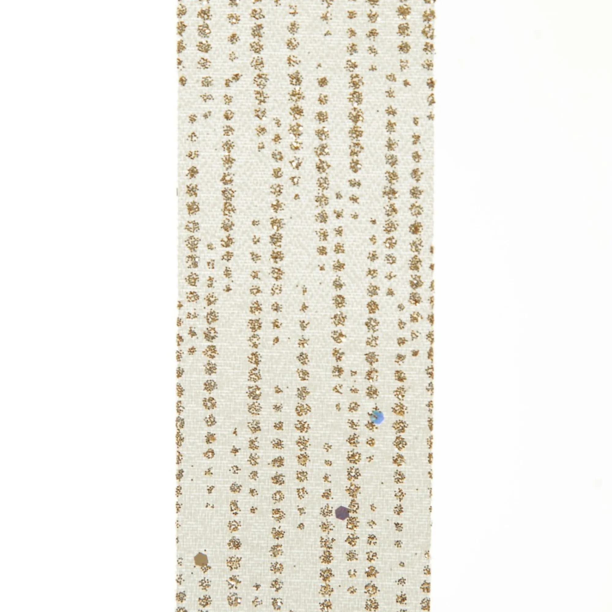 Three Assorted Ivory and Champagne Mesh and Glitter Dots Christmas Ribbons Sale