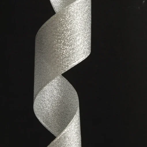 Three Assorted Silver and Blue Braid and Glitter Christmas Ribbons Clearance