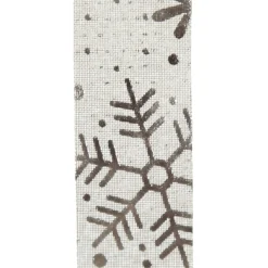 Three Assorted Silver Snowflakes and Dots Christmas Ribbons Cheap