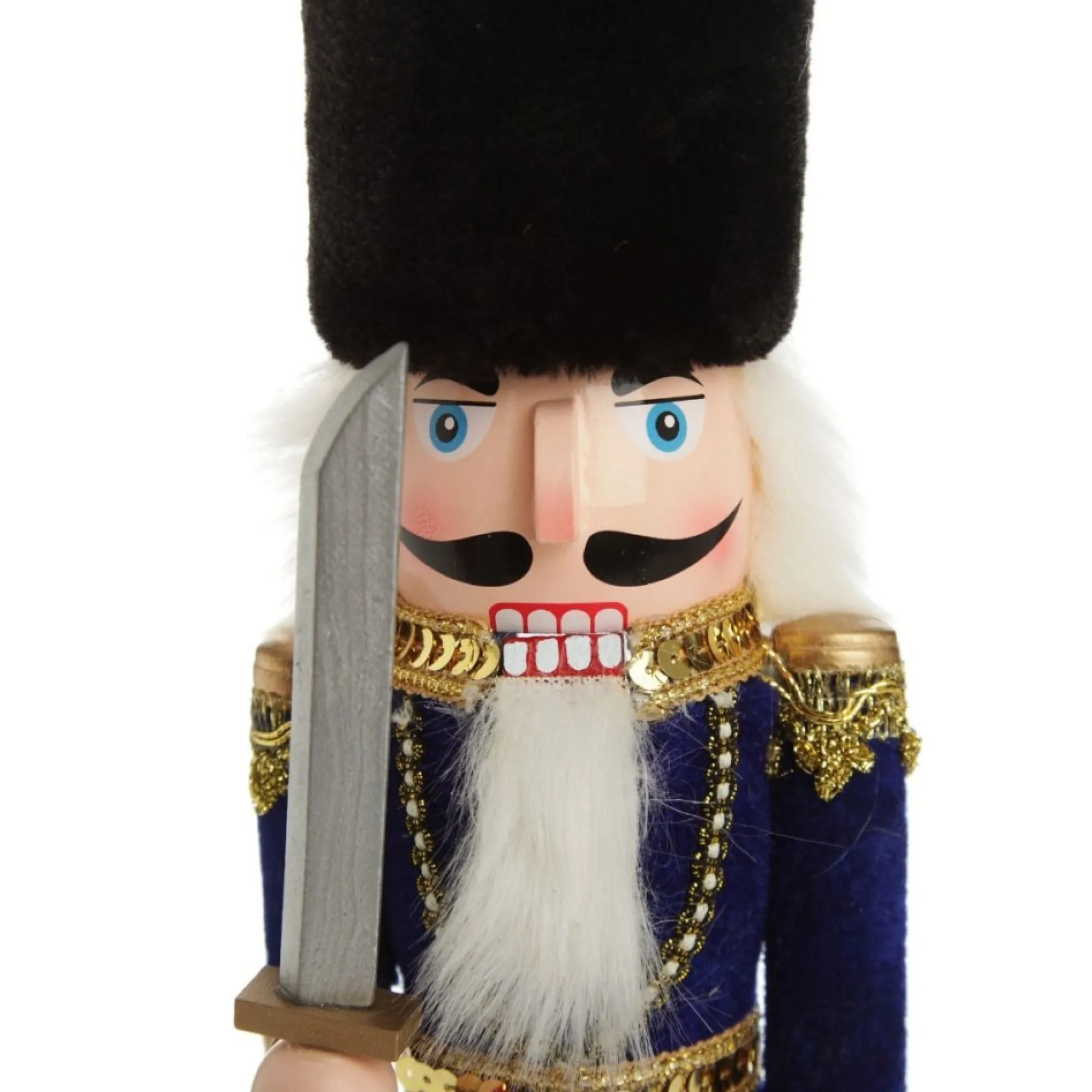 Traditional Christmas Wooden Nutcracker Soldier Ornament with Sword - Extra Large Sale