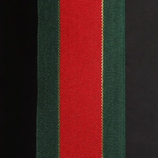 Traditional Red Green and Gold Grossgrain Wired Christmas Ribbon - 3.8cm Online