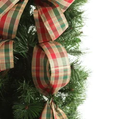 Traditional Tartan Deluxe Tree Topper Bow with Streamers Fashion