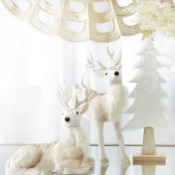 Velvet Pink Deer with Jewels - Standing with Head Back Store