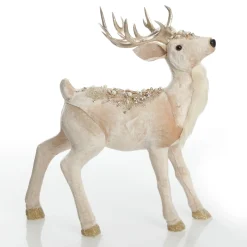 Velvet Pink Deer with Jewels - Standing with Head Back Store