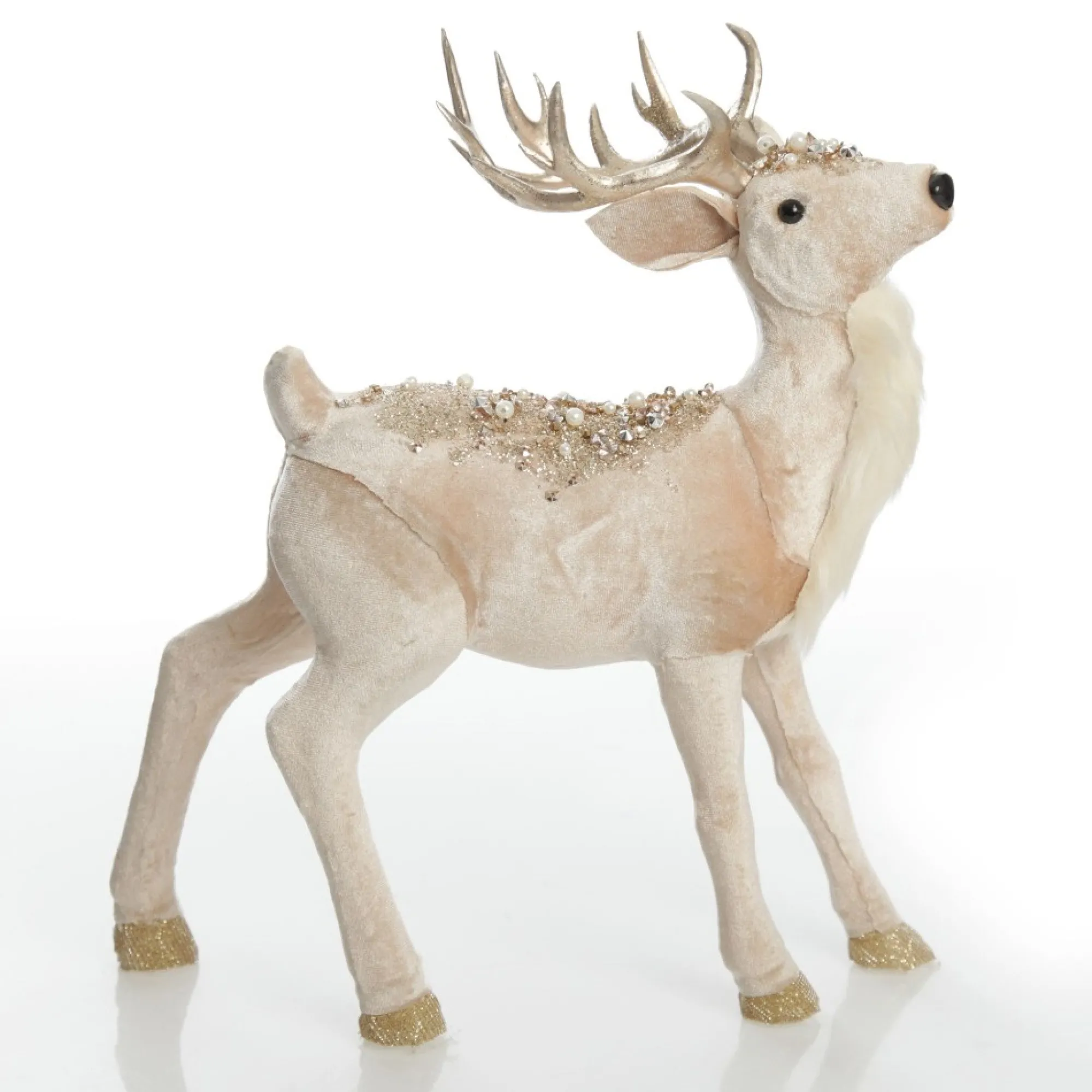 Velvet Pink Deer with Jewels - Standing with Head Back Store