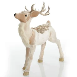 Velvet Pink Deer with Jewels - Standing with Head Back Store