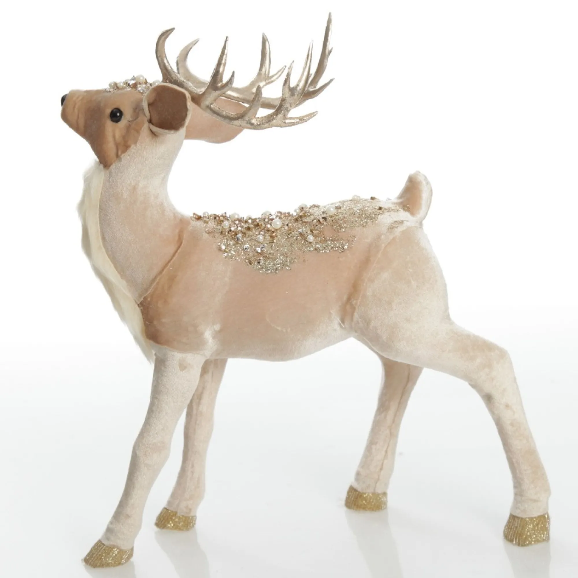 Velvet Pink Deer with Jewels - Standing with Head Back Store