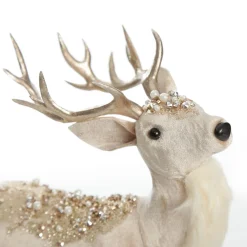 Velvet Pink Deer with Jewels - Standing with Head Back Store