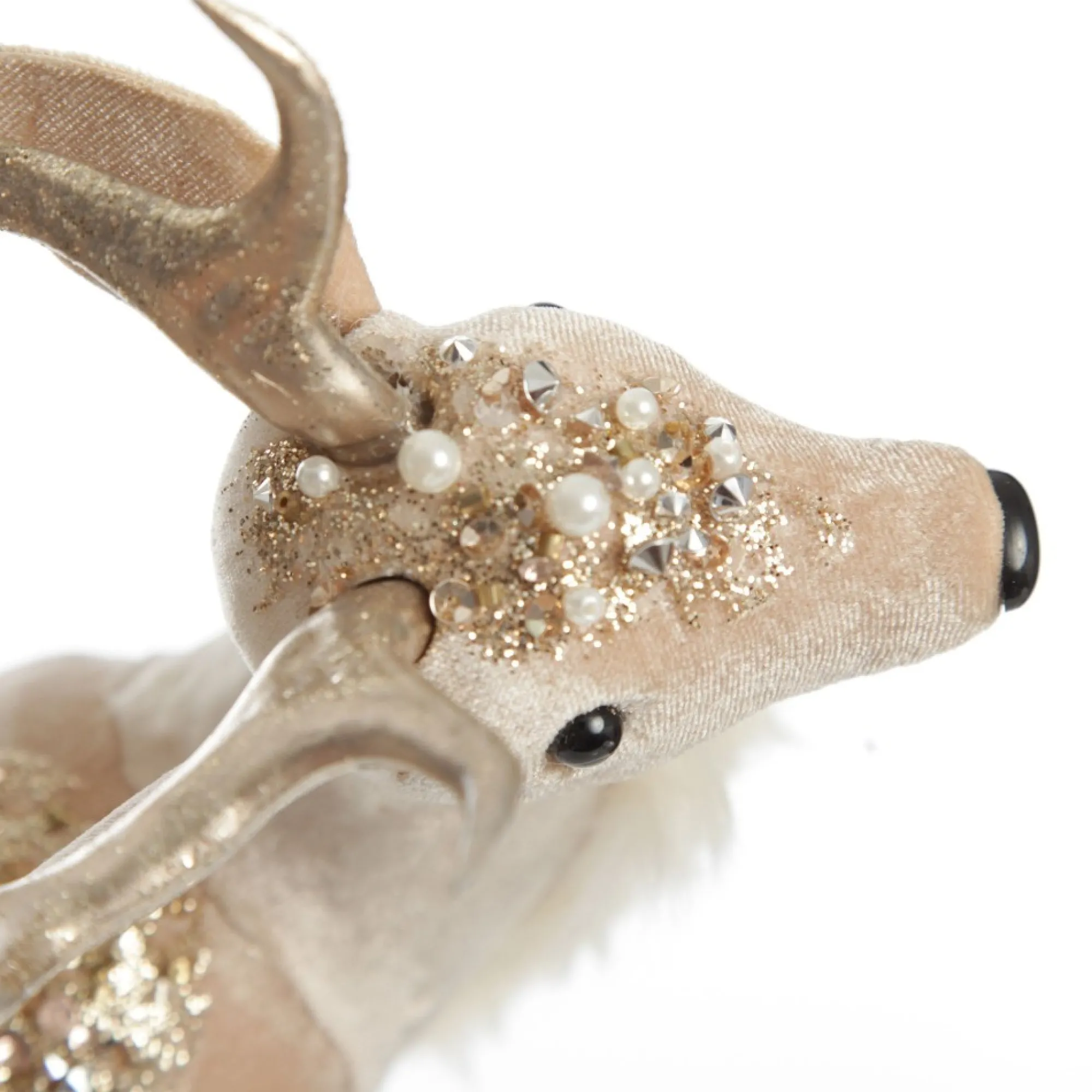 Velvet Pink Deer with Jewels - Standing with Head Back Store