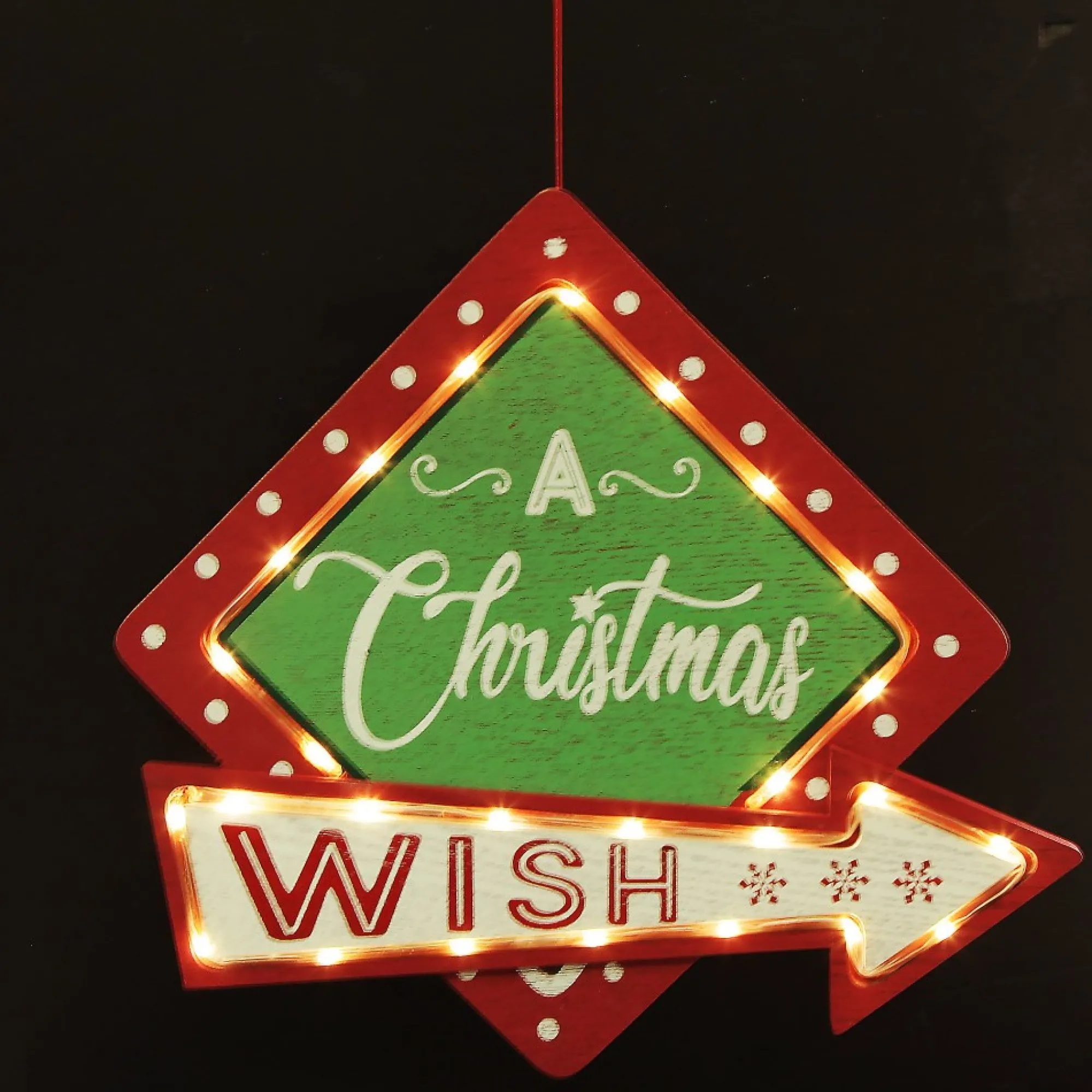 Vintage Lightup Christmas Wish Sign Outlet