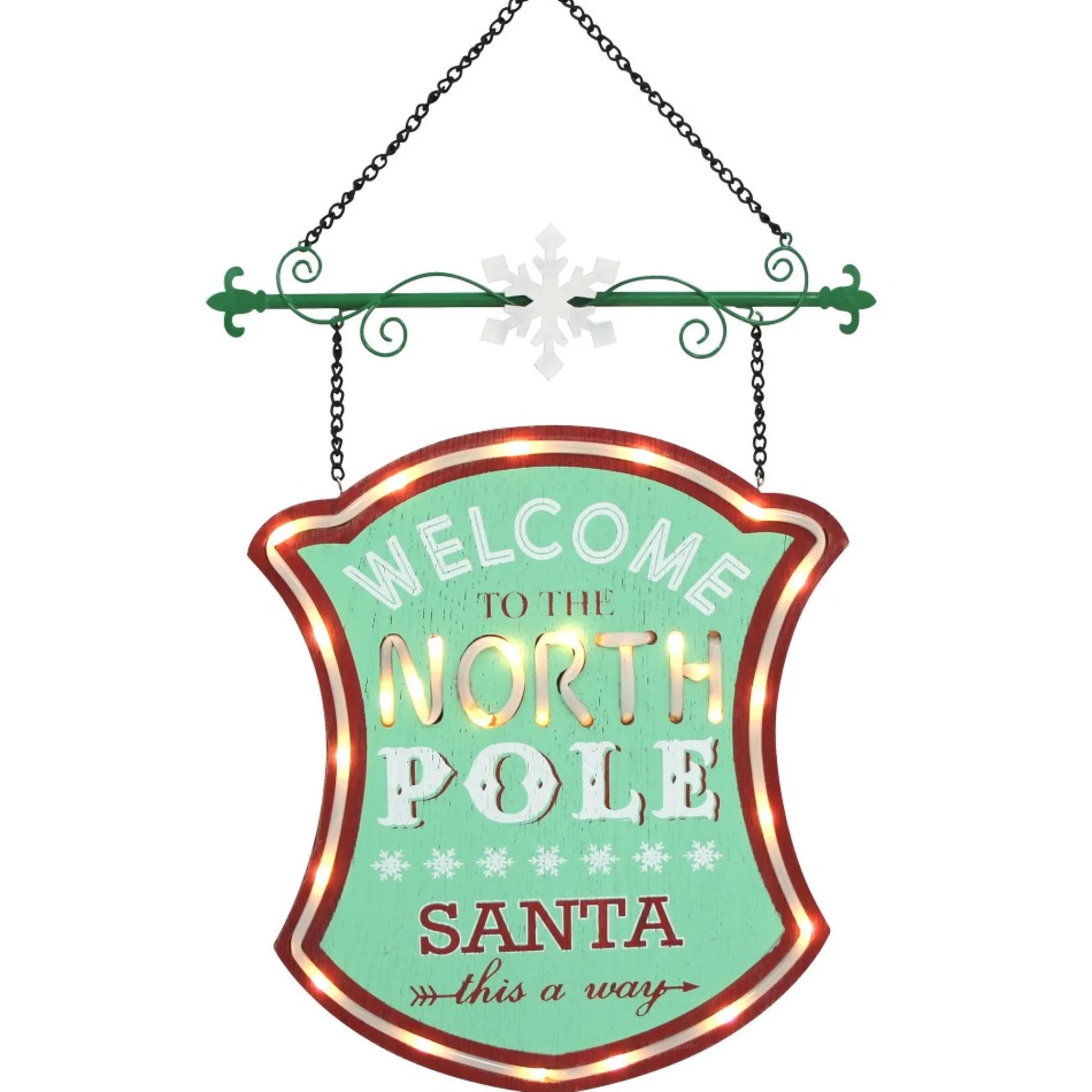 Vintage Lightup Welcome to the North Pole Sign Online