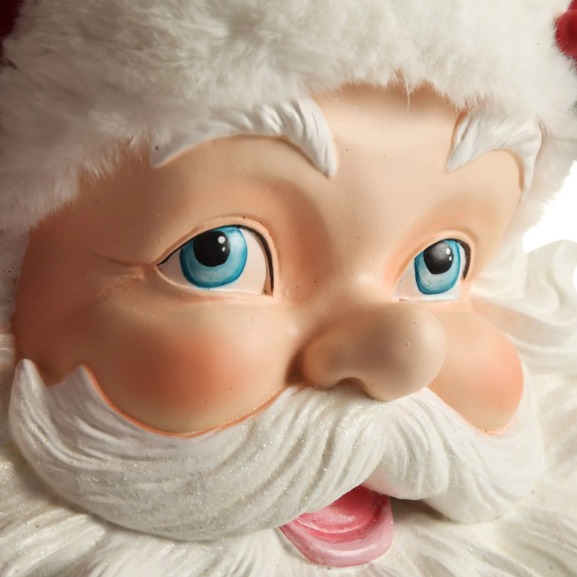 Vintage Red Santa Head Wall Hanging Flash Sale