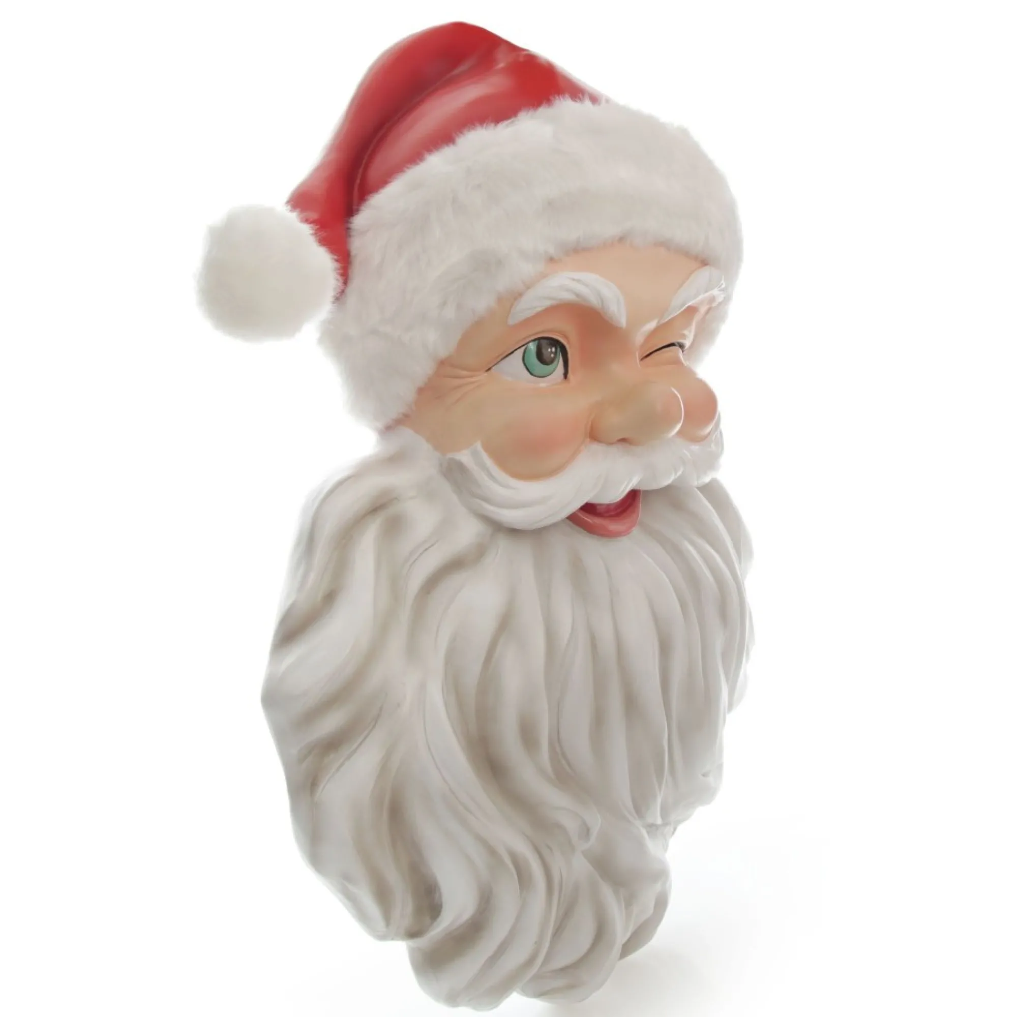 Vintage Red Winking Santa Wall Hanging Hot