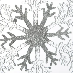 White and Silver Glitter Snowflake Tree Decoration Best