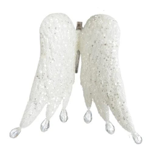 White Angel Wings Christmas Decoration Shop