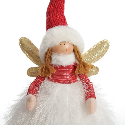 White Dress Fabric Standing Angel Outlet