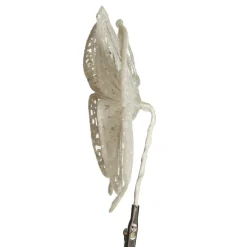 White Glitter and Sequin Butterfly Clip Best Sale