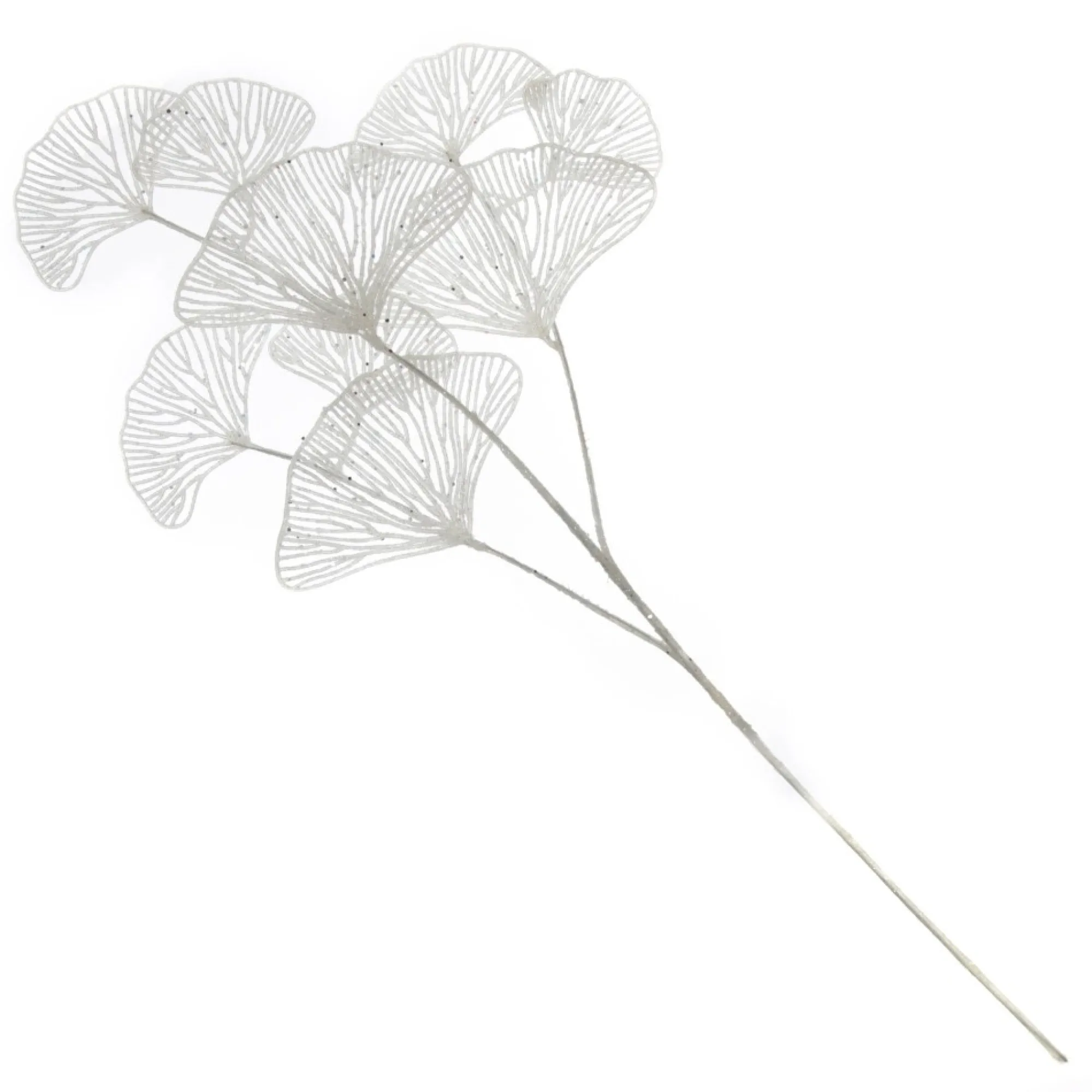 White Glitter Fan Coral Pick New