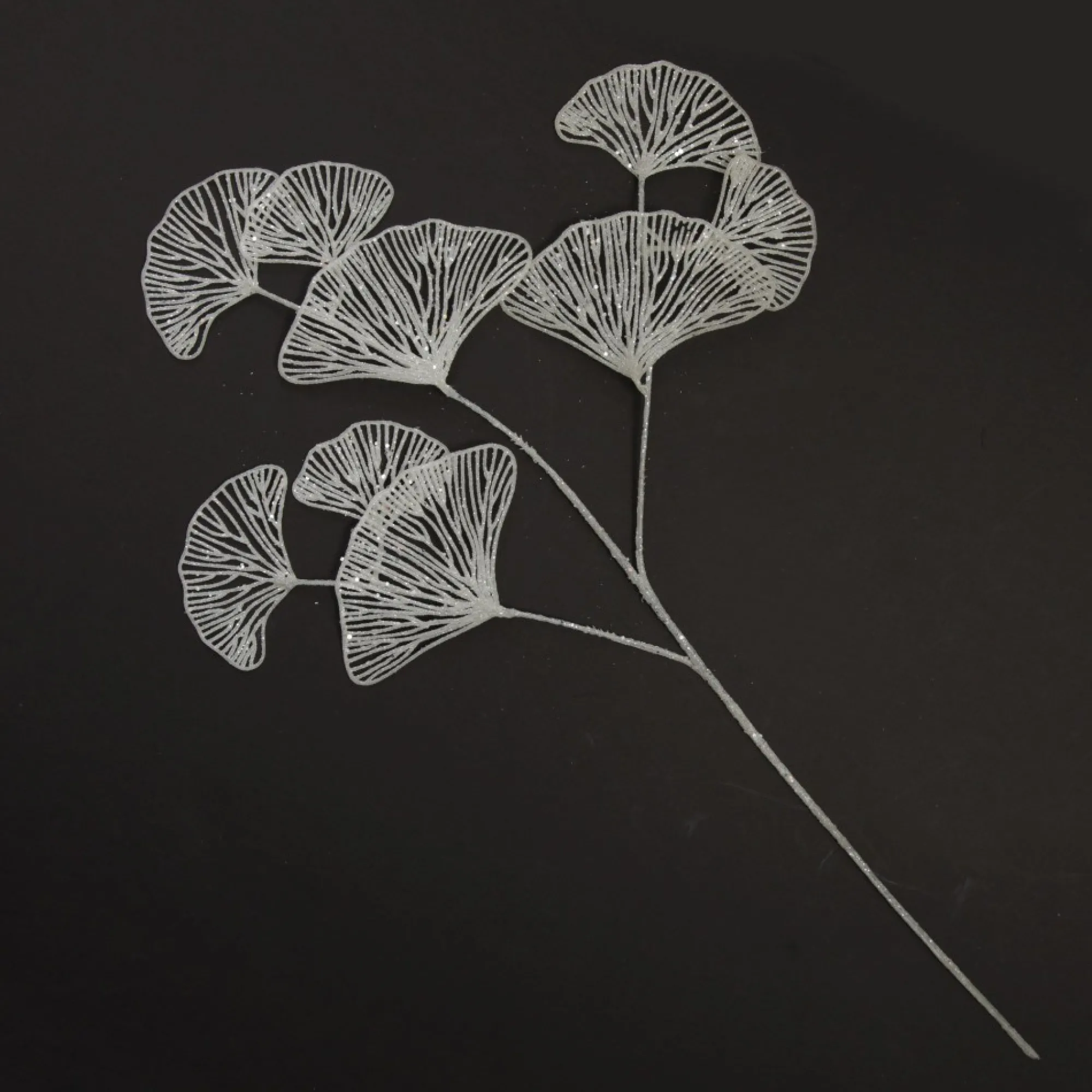 White Glitter Fan Coral Pick New