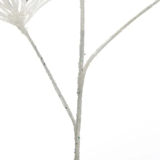 White Glitter Fan Coral Pick New