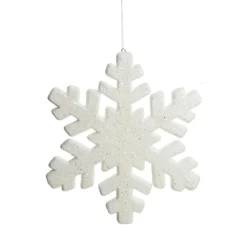 White Glitter Hanging Snowflake - Small Flash Sale
